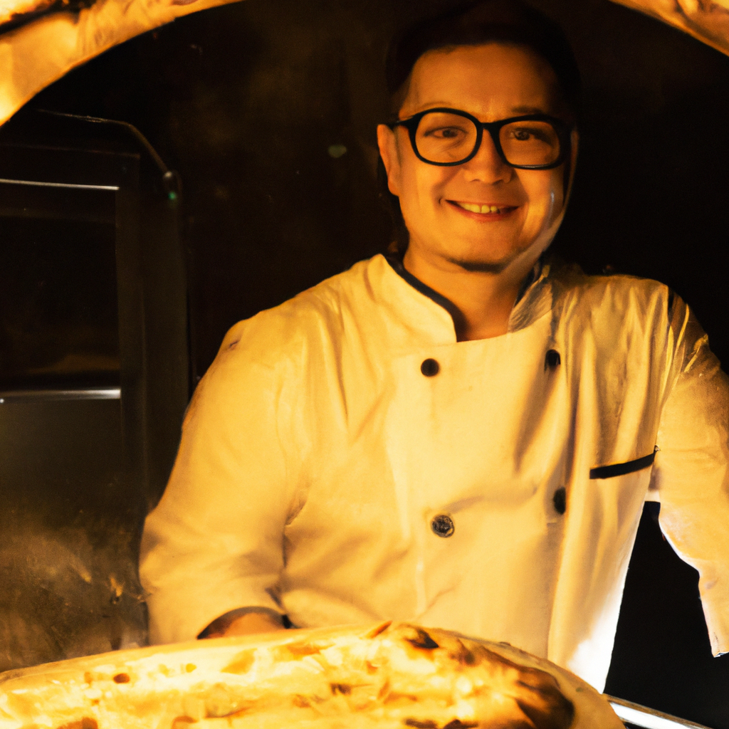 헤드 셰프: 장민수, 화덕 앞에서 미소 짓는 인물 사진