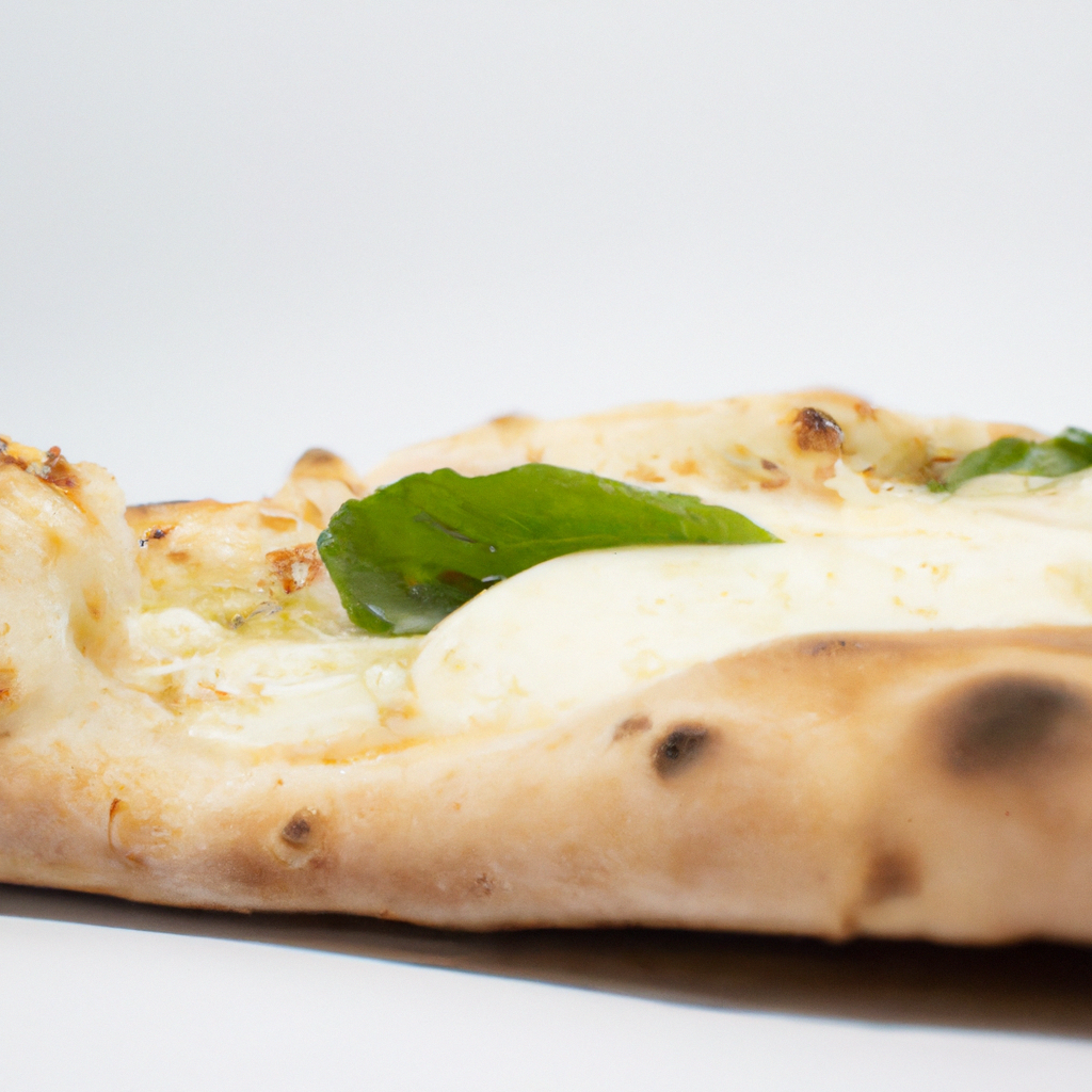 서울 알파 피자의 시그니처 피자, 바질과 파르메산이 올려진 미니멀 스타일