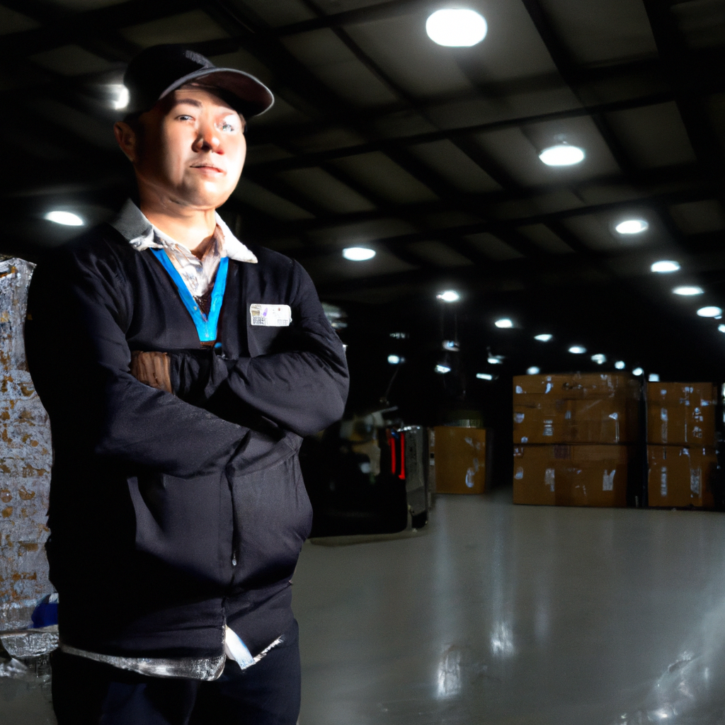 운영 매니저: 박도윤, 콜드체인 물류 센터에서 관리하는 모습